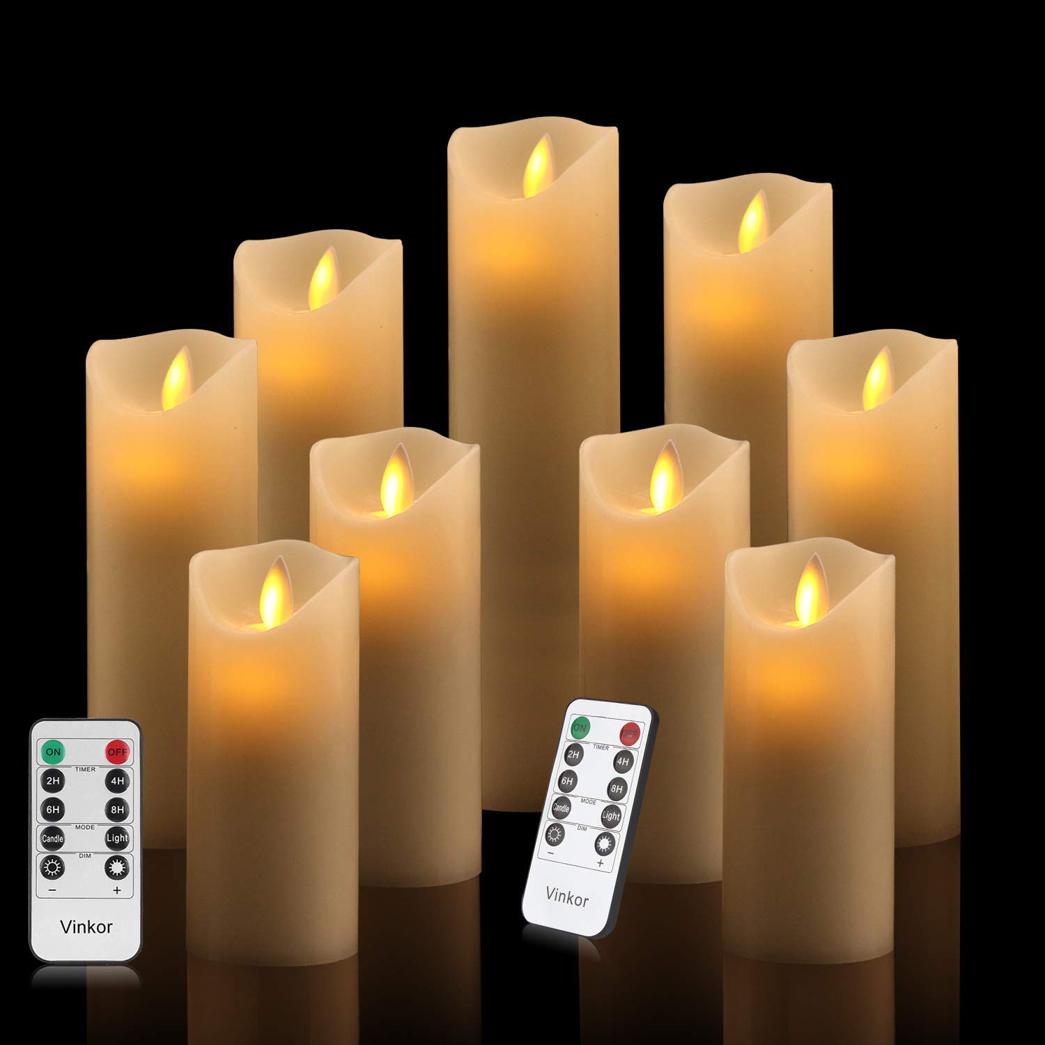 Amazon.co.jp : LED キャンドル ライト 専用リモコン付き 自動消灯